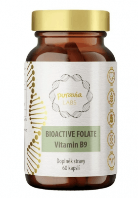Puravia LABS Bioaktivní folát kyselina listová, 60 kapslí