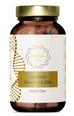 Puravia Liposomální vitamín C se zinkem 60 kapslí