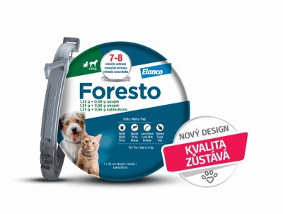 Foresto 1.25g+0.56g obojek kočky+psy do 8kg 38cm