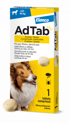 AdTab 900mg žvýkací tablety pro psy >22-45kg 1ks