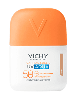 Vichy Capital Soleil UV Aqua ochranný tónovaný fluid na obličej s hydratačním účinkem SPF 50 50 ml
