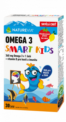 NatureVia Omega 3 Smart Kids 30 želatinových tobolek