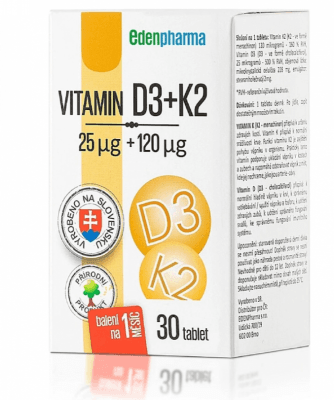 EDENPharma VITAMIN D3 + K2 30 tablet
