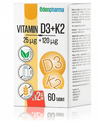 EDENPharma VITAMIN D3 + K2 60 tablet