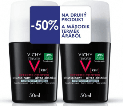 VICHY Homme 72H Extreme Control 2 × 50 ml