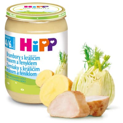 HiPP Brambory s králičím masem a fenyklem 190 g